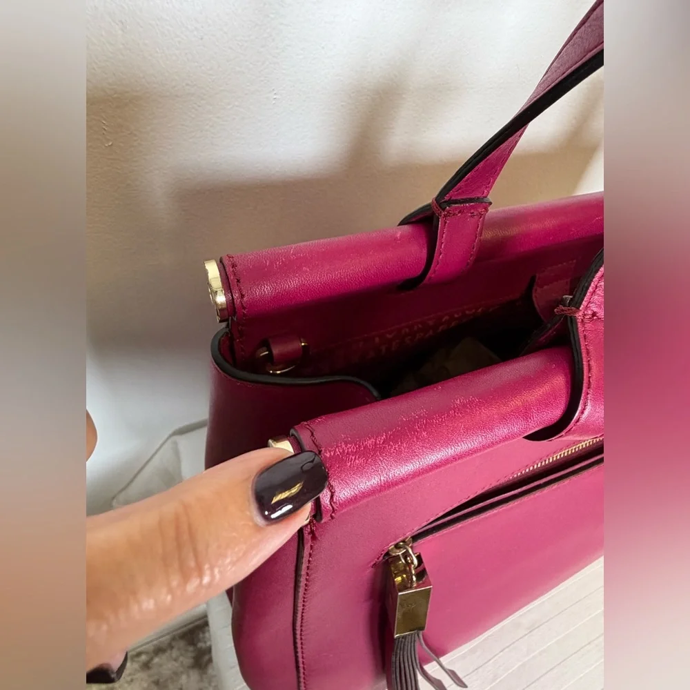 Kate Spade New York | Small ‘Cherise’ Royal Place Satchel Red Plum Leather